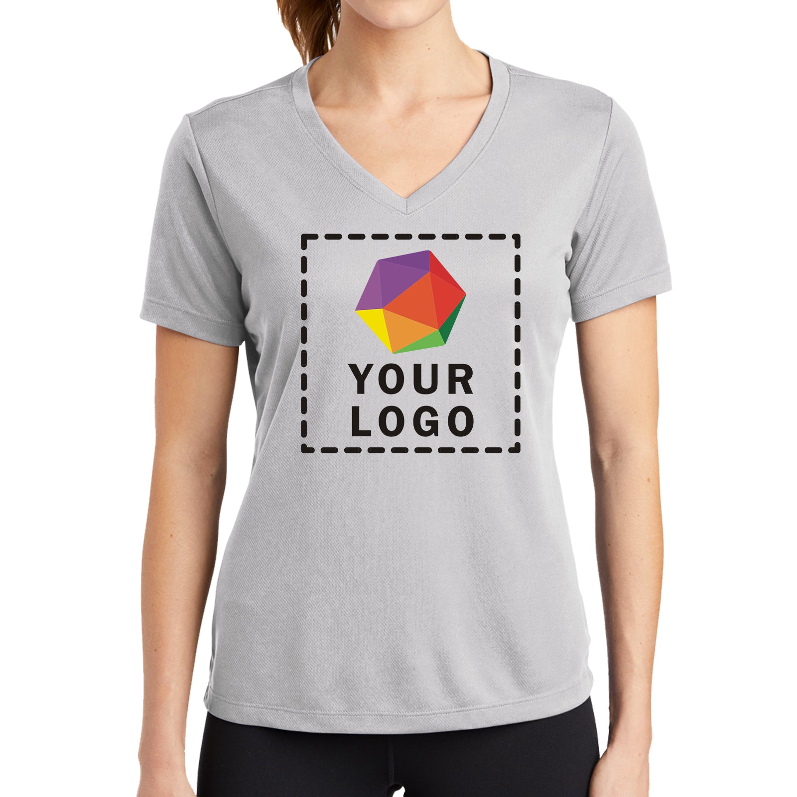 Sport-Tek® Women's PosiCharge® RacerMesh® V-Neck Tee - LST340