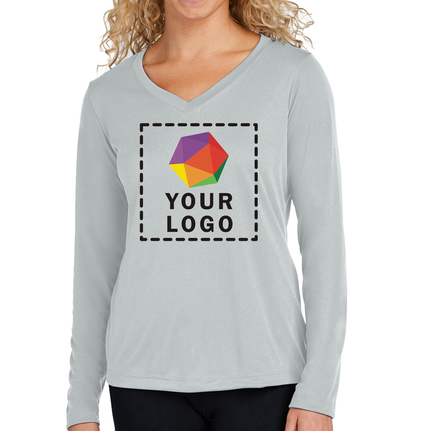 Sport-Tek® Custom Printed Women's Long Sleeve PosiCharge® Competitor™ V-Neck Tee - LST353LS