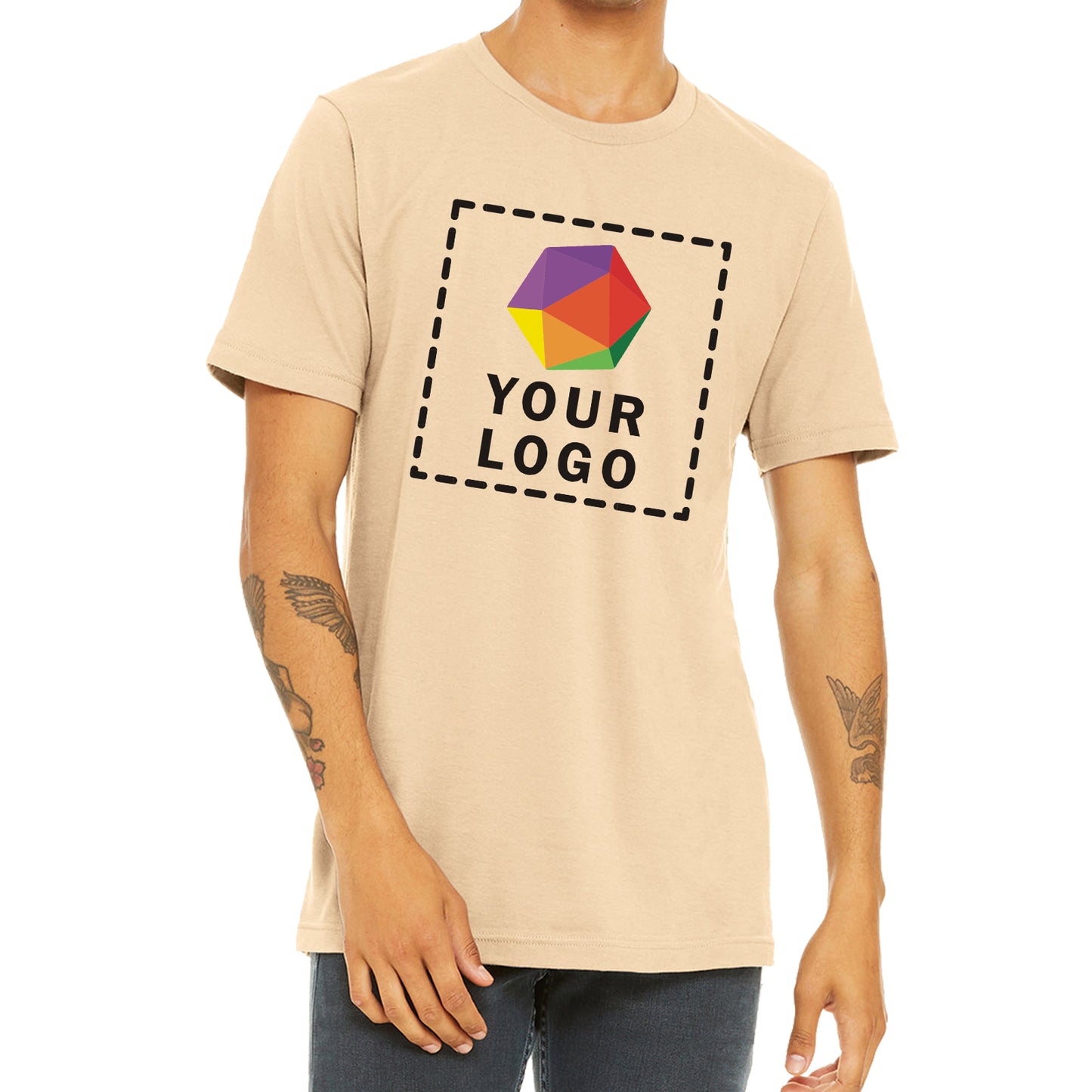 Bella + Canvas Custom Printed Unisex Jersey T-Shirt -3001C