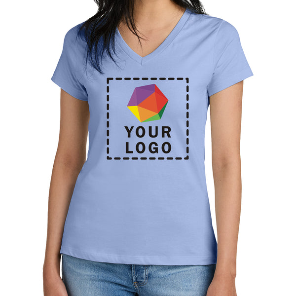 District® Custom Printed Women’s Perfect Weight ® V-Neck Tee - DM1170L