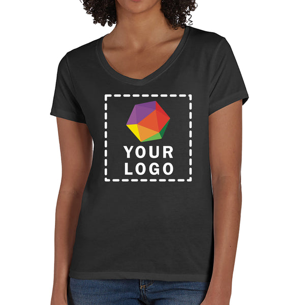 Hanes Ladies' Perfect-T Triblend Custom Printed V-Neck T-shirt - 42VT