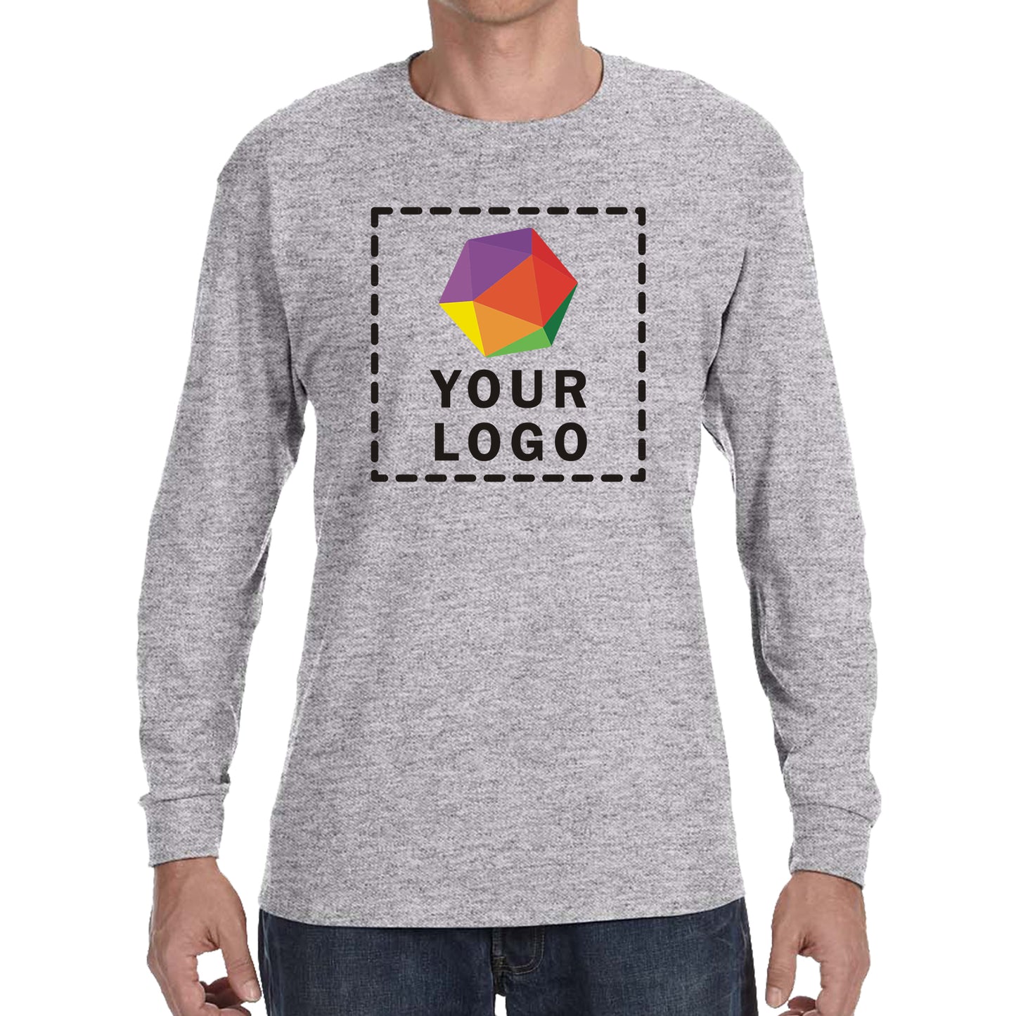 Gildan Custom Printed Adult Heavy Cotton™ Long-Sleeve T-Shirt - G5400