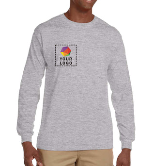 Gildan Adult Ultra Cotton® Long-Sleeve Pocket T-Shirt - G241