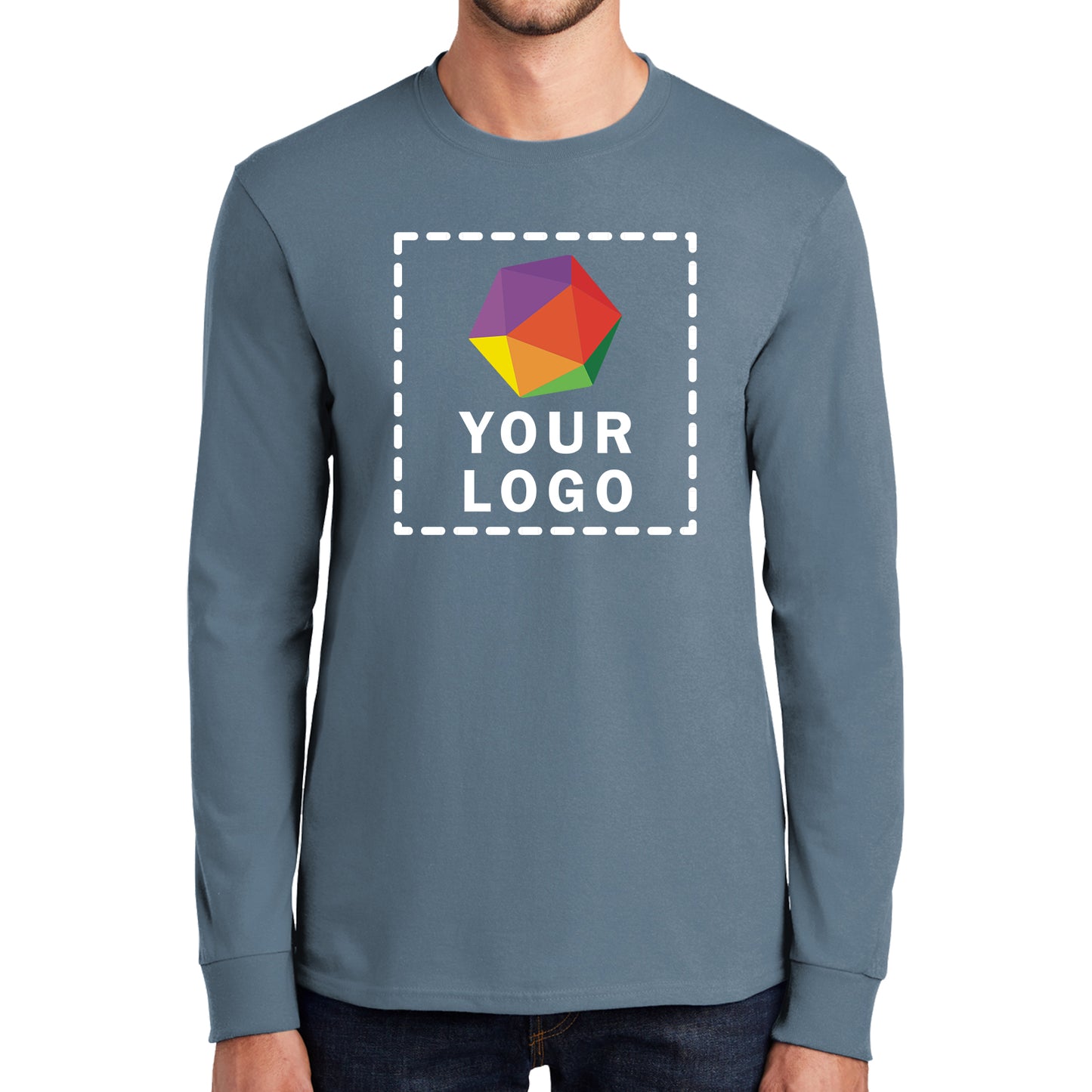Port & Company® Custom Printed Long Sleeve Essential Tee - PC61LS