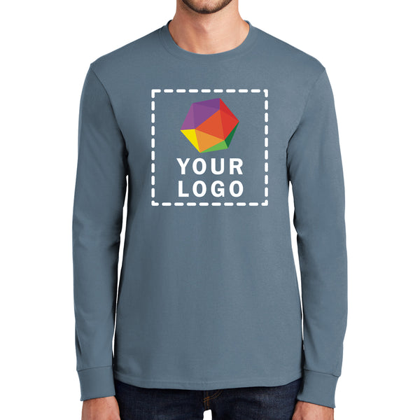 Port & Company® Custom Printed Long Sleeve Essential Tee - PC61LS