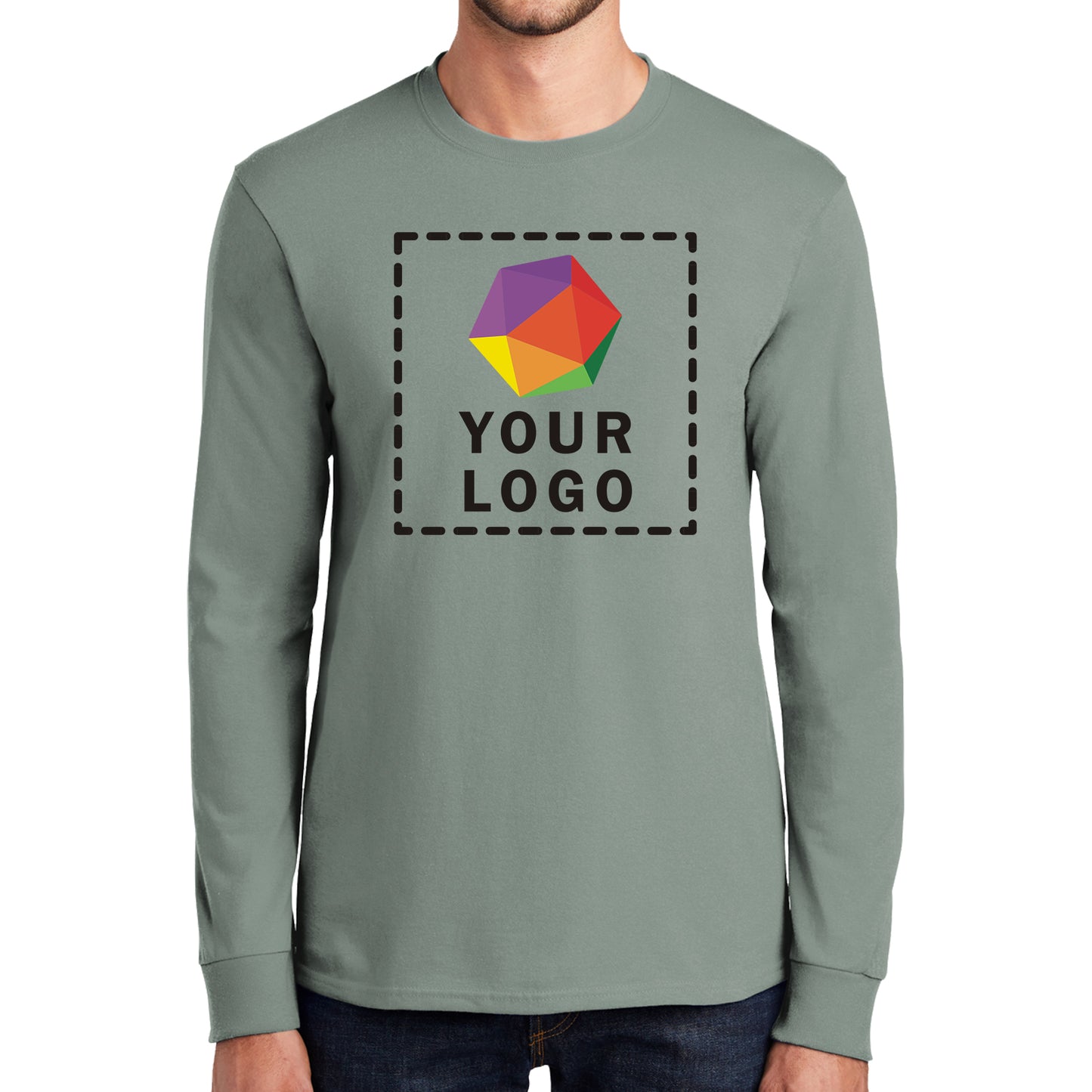 Port & Company® Custom Printed Long Sleeve Essential Tee - PC61LS
