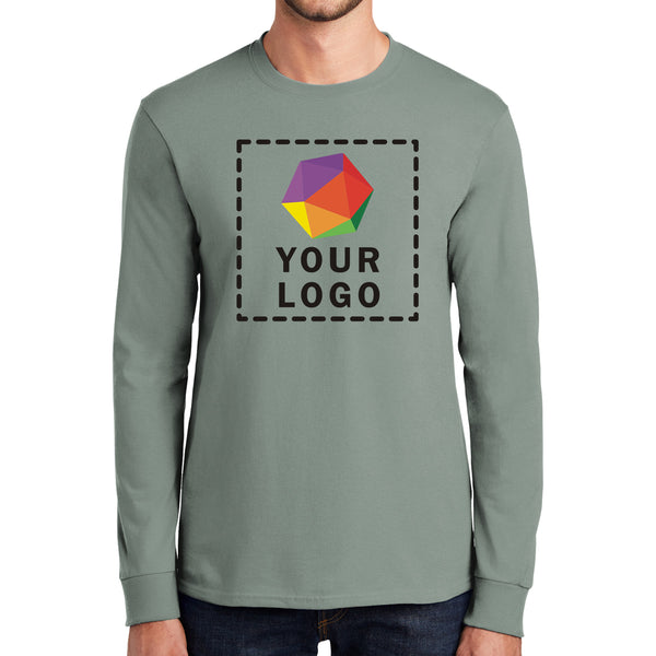 Port & Company® Custom Printed Long Sleeve Essential Tee - PC61LS