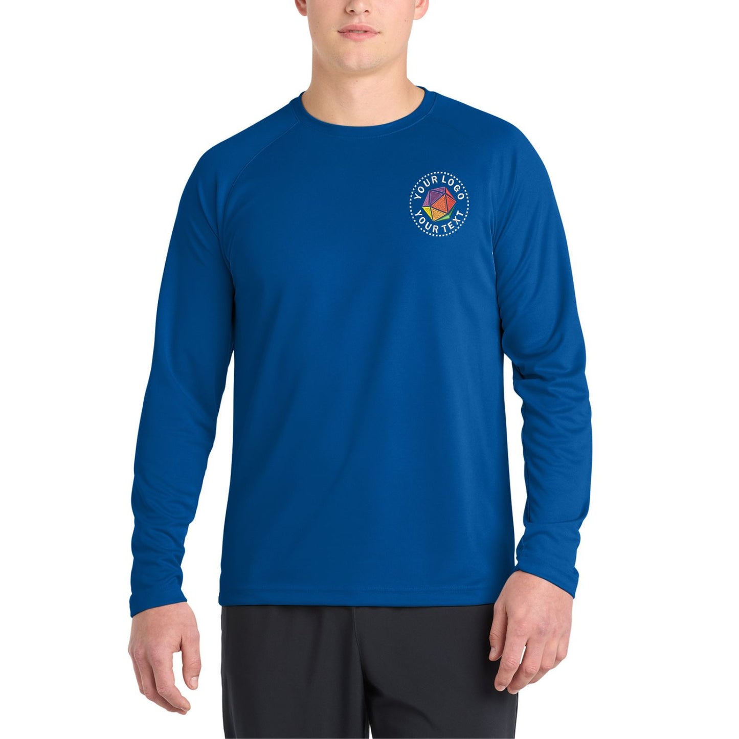 Sport-Tek® Dry Zone® Custom Embroidered Long Sleeve Raglan T-Shirt - T473LS
