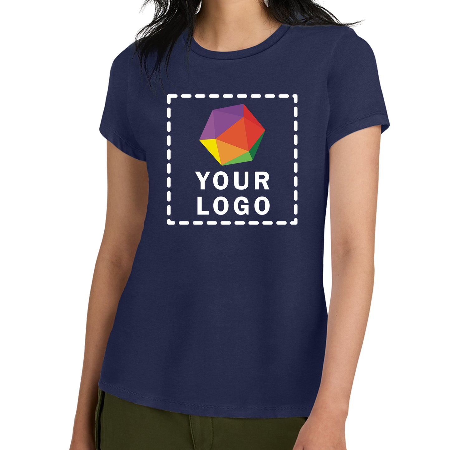 District® Custom Printed Women’s Perfect Weight ® Tee - DM104L