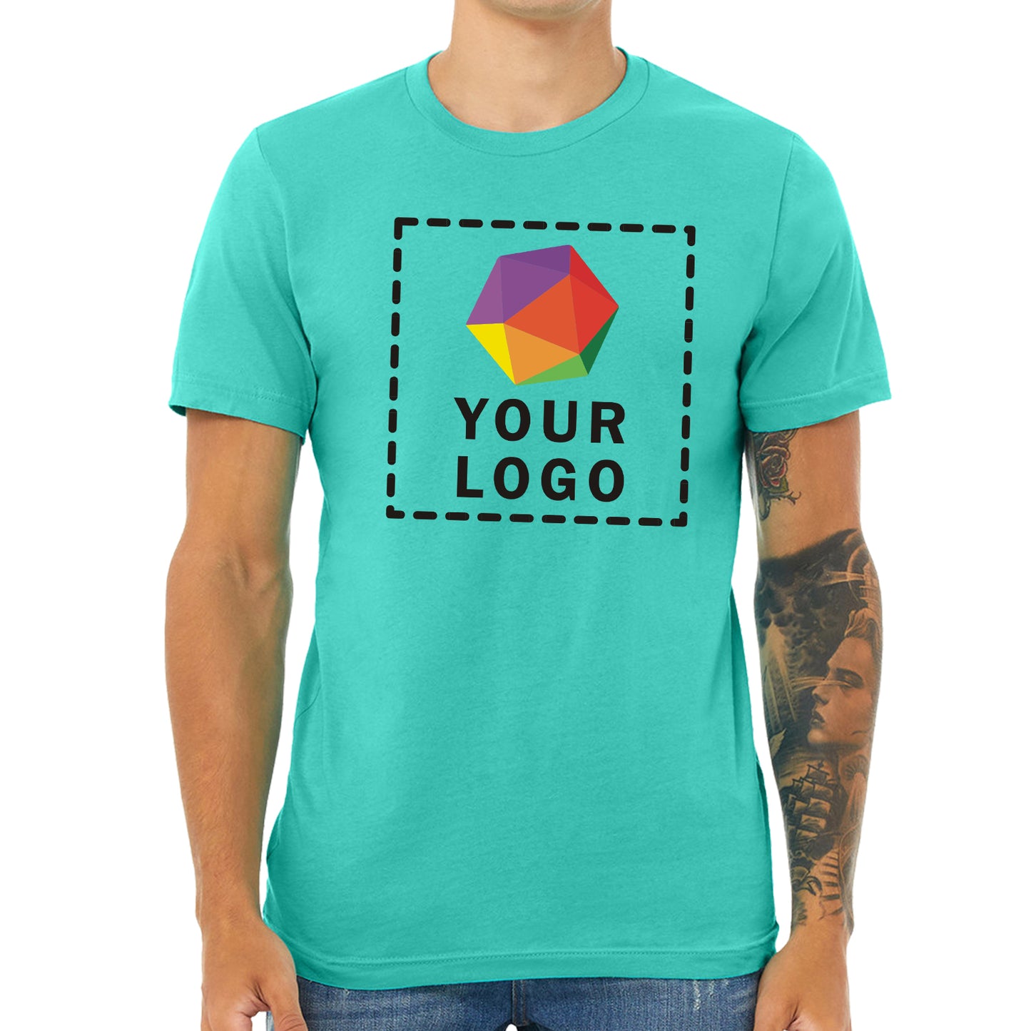 Bella + Canvas Custom Printed Unisex Jersey T-Shirt -3001C