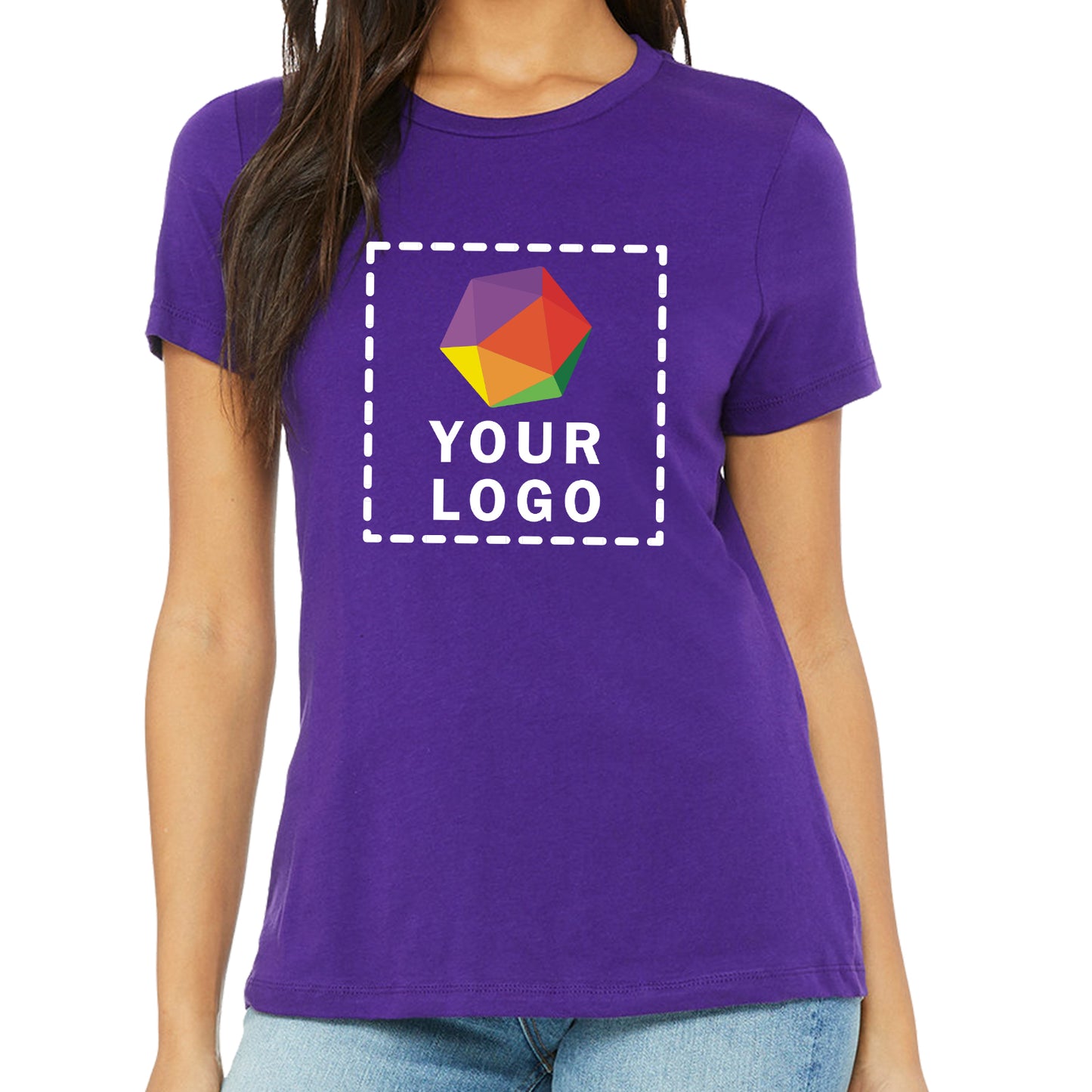 Bella + Canvas Custom Printed Ladies' Relaxed Jersey Short-Sleeve T-Shirt - B6400