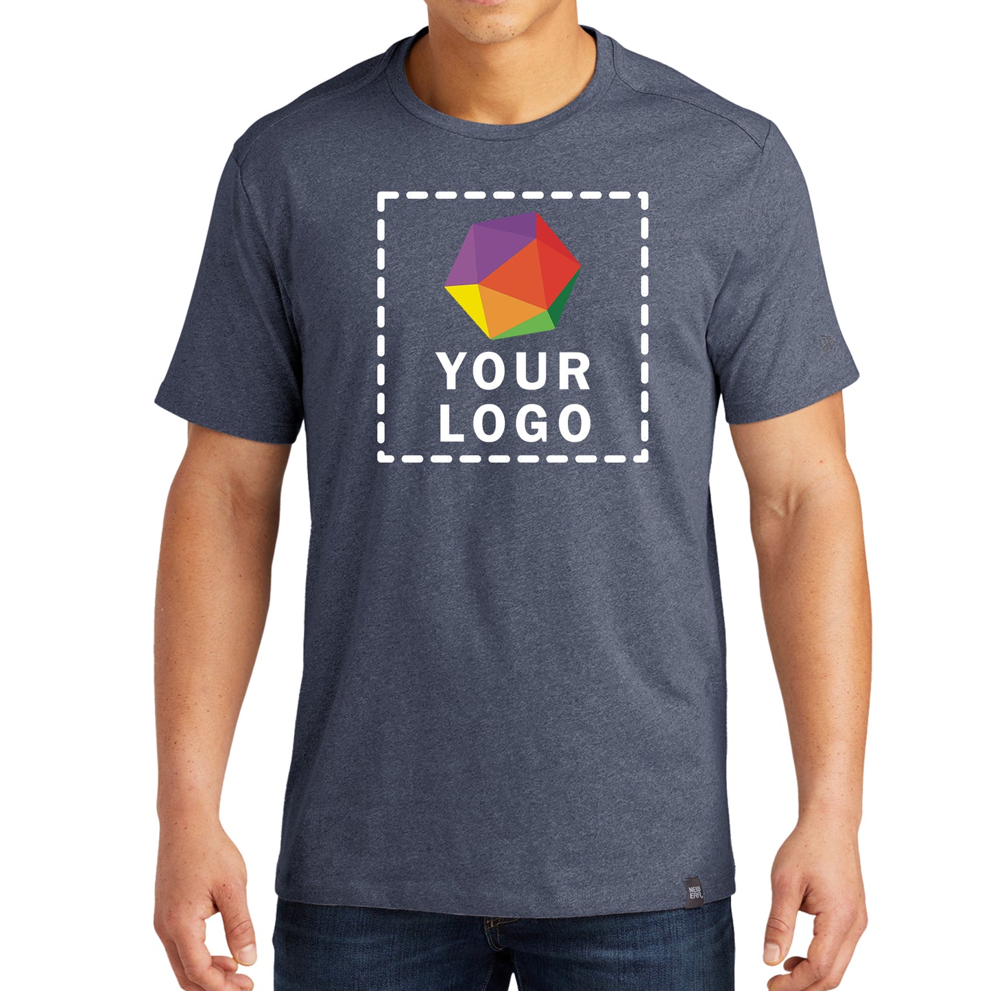 New Era® Custom Printed Heritage Blend Crew Tee - NEA100