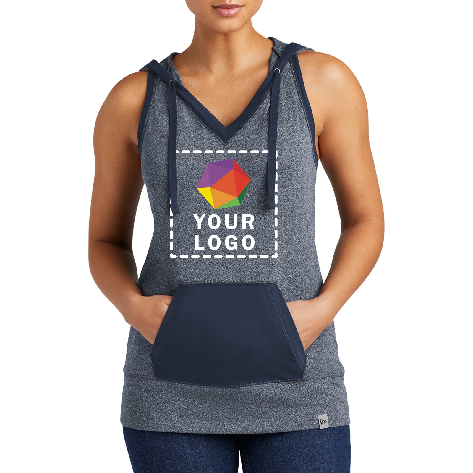 New Era® Women's Heritage Blend Hoodie Tank - LNEA106