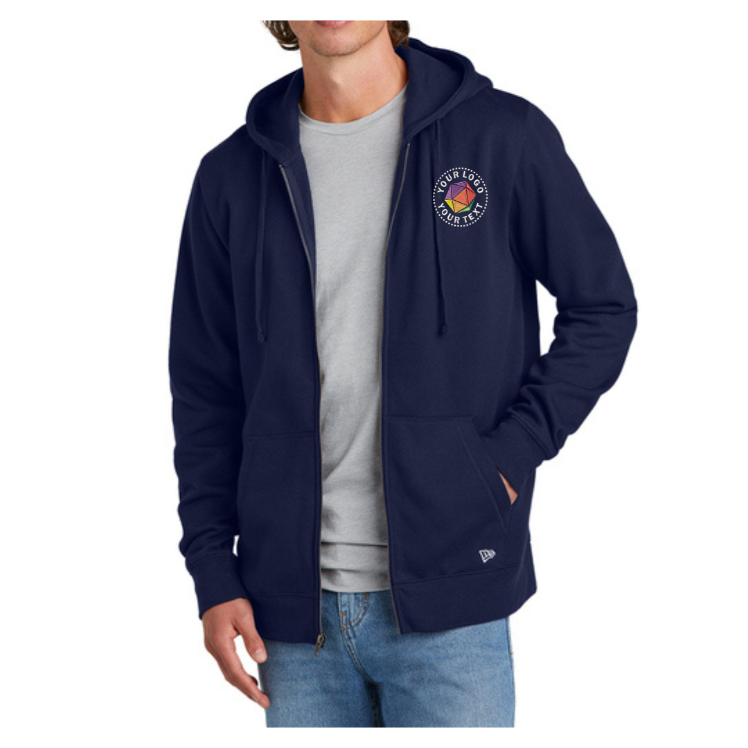 New Era® Custom Embroidered Comeback Fleece Full-Zip Hoodie - NEA551