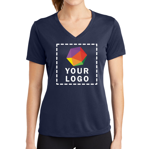 Sport-Tek® Custom Printed Women's PosiCharge® RacerMesh® V-Neck Tee - LST340