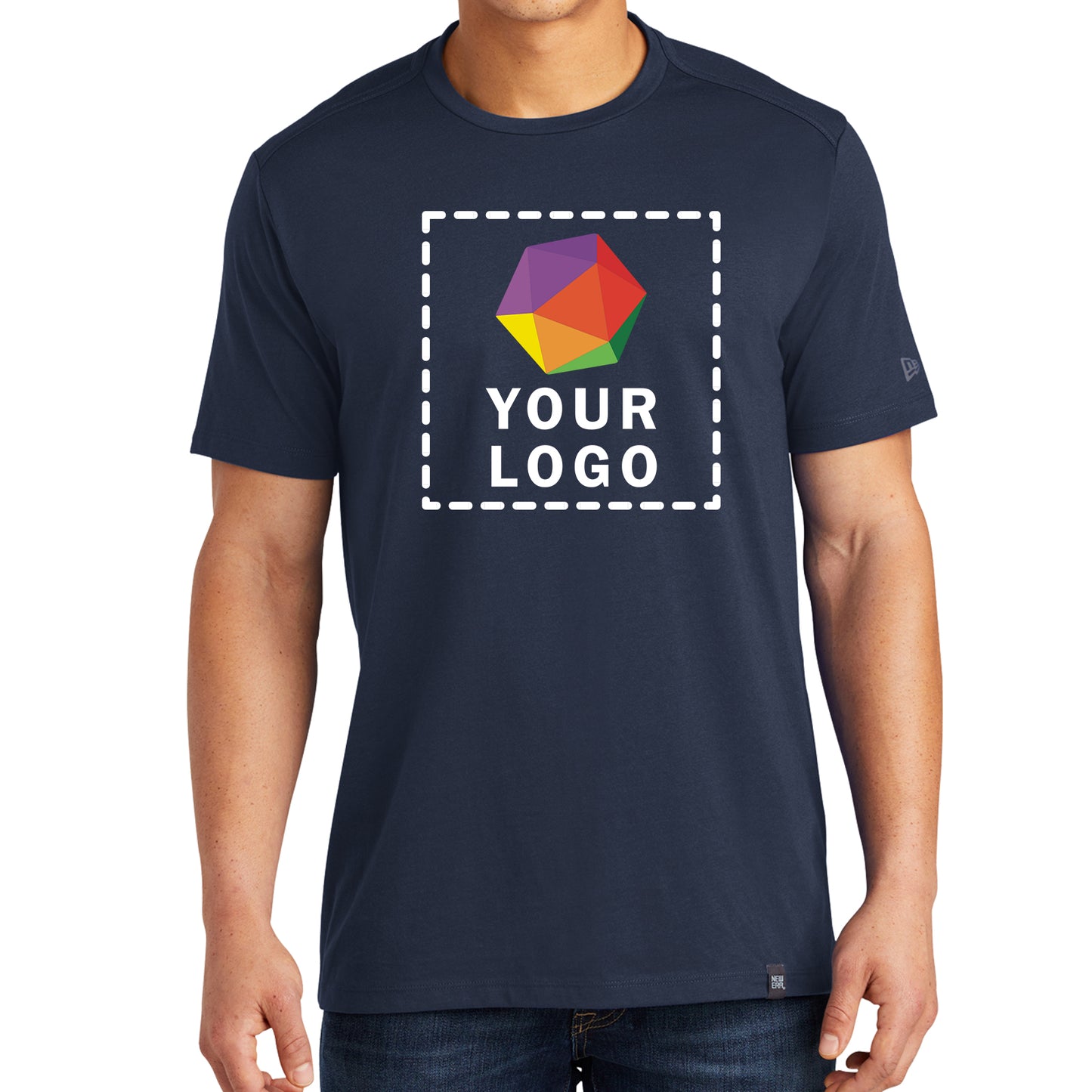 New Era® Custom Printed Heritage Blend Crew Tee - NEA100