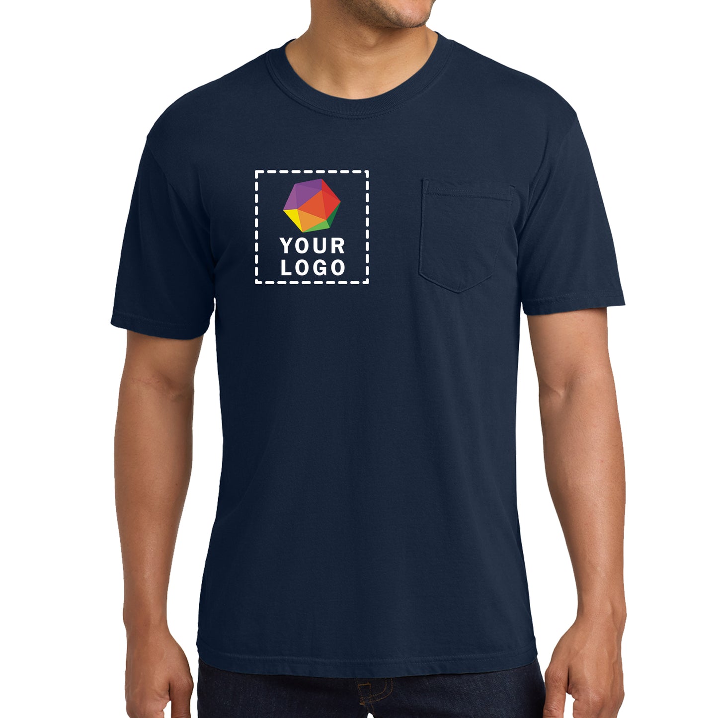 Comfort Colors® Custom Printed Heavyweight Ring Spun Pocket Tee - 6030