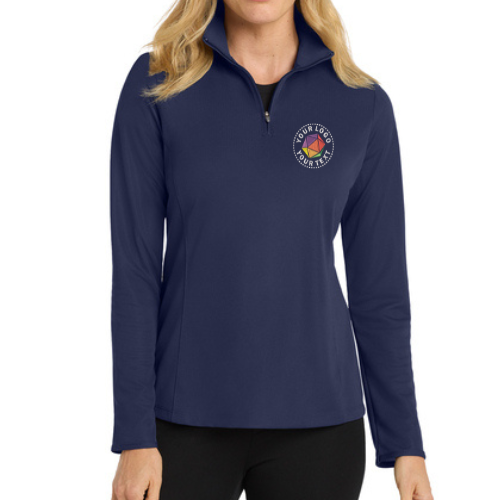 Port Authority® Custom Embroidered Women's Pinpoint Mesh 1/2-Zip  -  L806