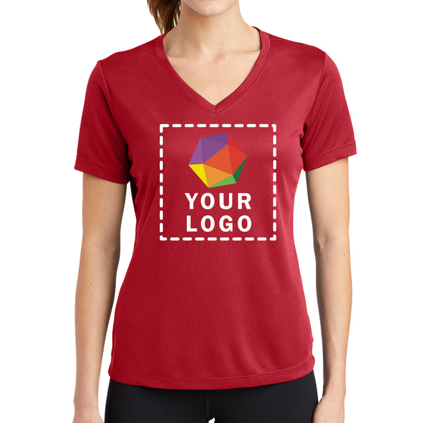 Sport-Tek® Custom Printed Women's PosiCharge® RacerMesh® V-Neck Tee - LST340