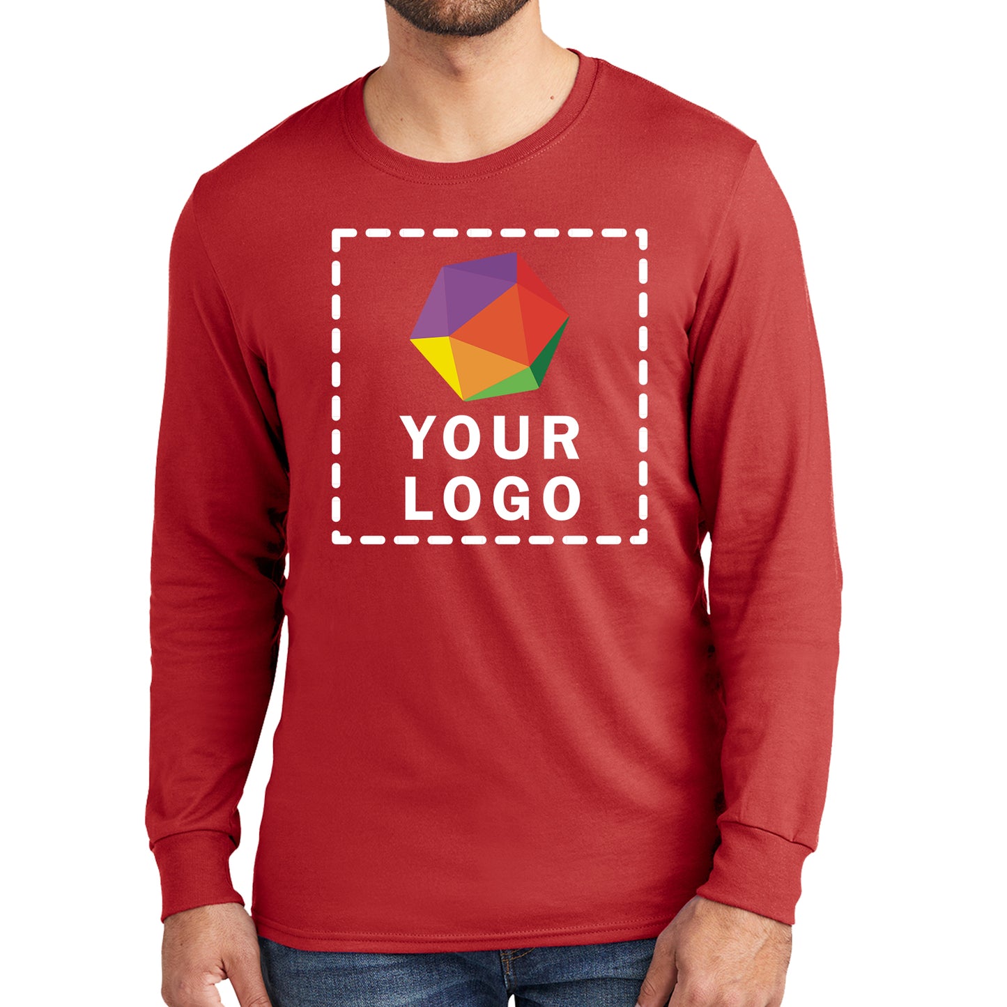 Jerzees® Premium Blend Ring Spun Custom Printed Long Sleeve T-Shirt. 560LS