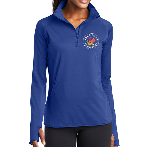 Sport-Tek® Custom Embroidered Women's Sport-Wick® Stretch 1/4-Zip Pullover - LST850