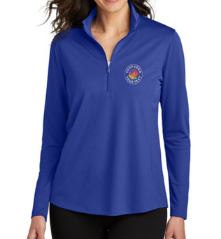 Port Authority® Custom Embrodiered Women's Dry Zone® UV Micro-Mesh 1/4-Zip  -  LK112