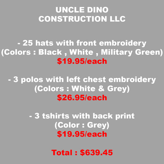 UNCLE DINO CONSTRUCTION LLC