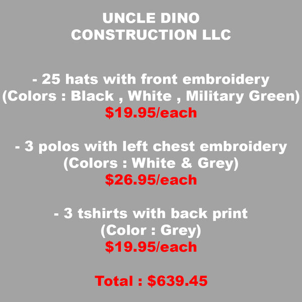 UNCLE DINO CONSTRUCTION LLC