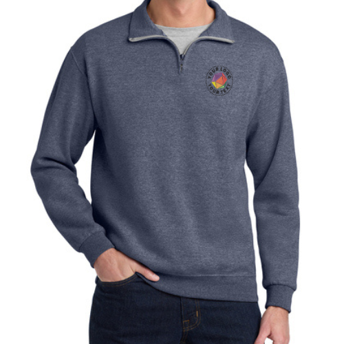 Jerzees®  Custom Embroidered NuBlend® 1/4-Zip Cadet Collar Sweatshirt - 995M