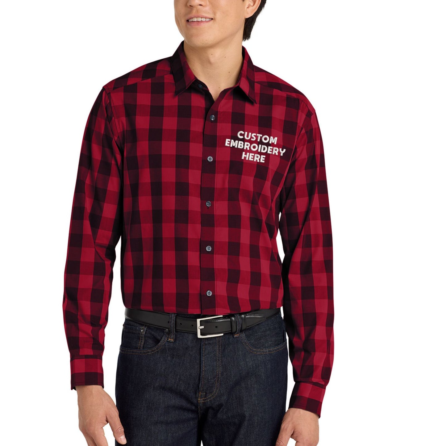 Port Authority® Custom Embroidered Everyday Plaid Shirt - W670