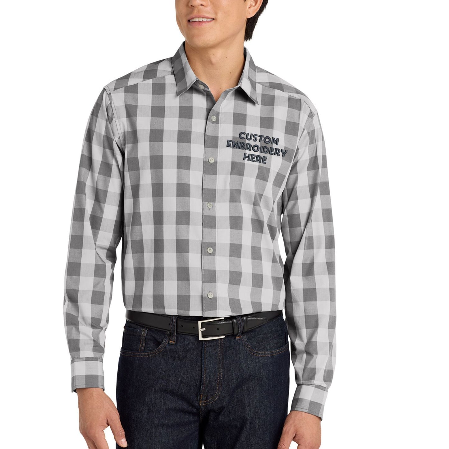 Port Authority® Custom Embroidered Everyday Plaid Shirt - W670