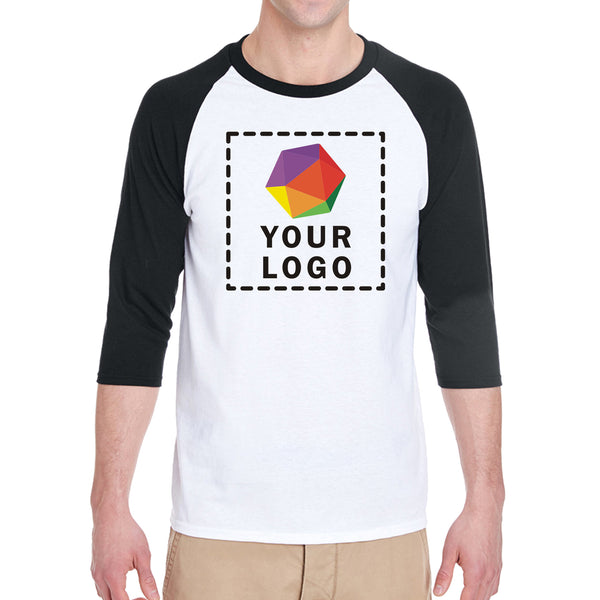 Gildan Custom Printed Adult Heavy Cotton™ Three-Quarter Raglan Sleeve T-Shirt - G570