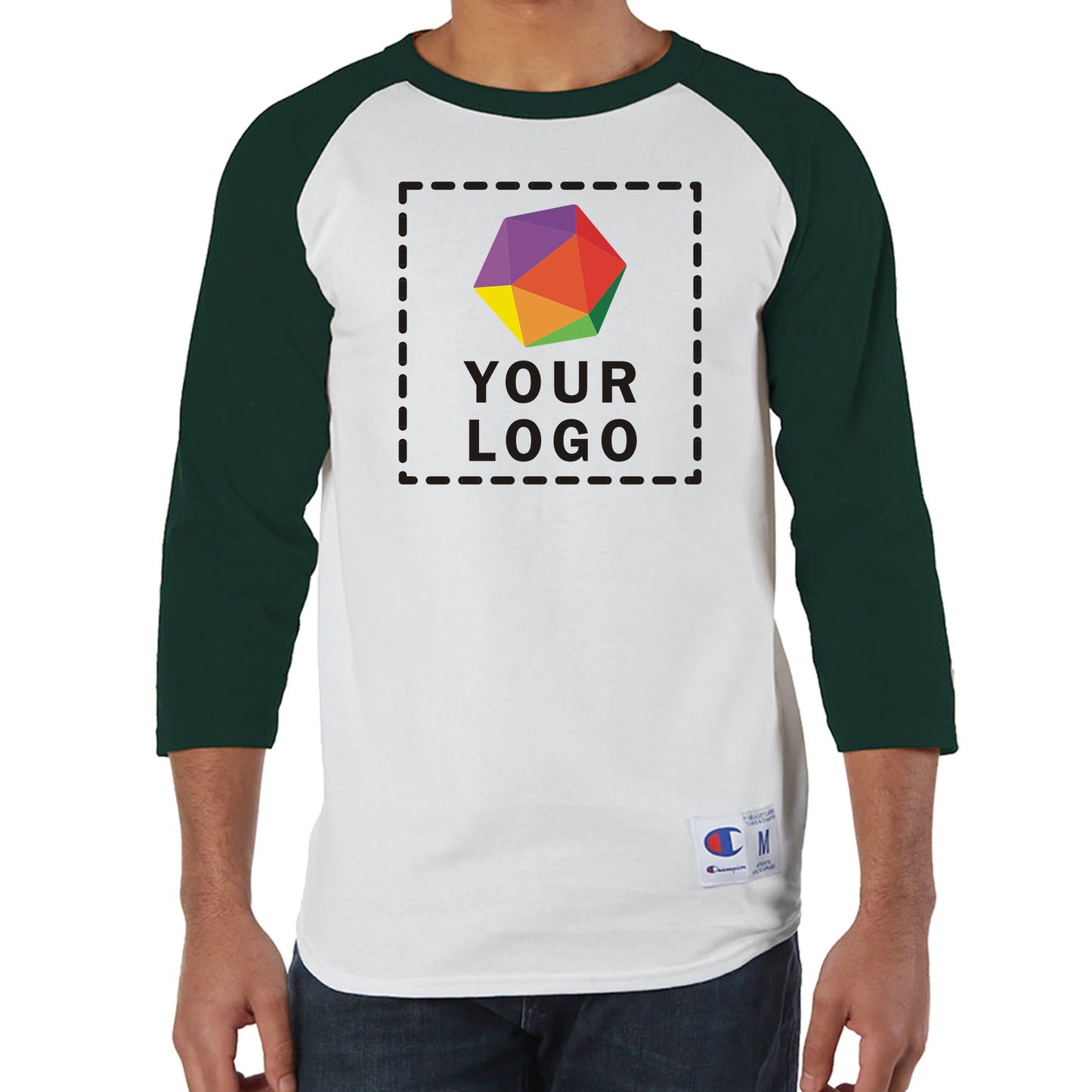 Champion Custom Printed Adult Raglan T-Shirt - T137