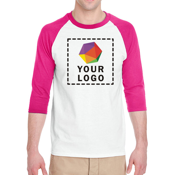 Gildan Custom Printed Adult Heavy Cotton™ Three-Quarter Raglan Sleeve T-Shirt - G570