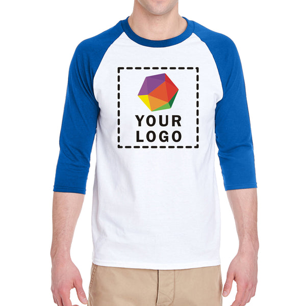 Gildan Custom Printed Adult Heavy Cotton™ Three-Quarter Raglan Sleeve T-Shirt - G570