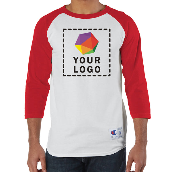 Champion Custom Printed Adult Raglan T-Shirt - T137