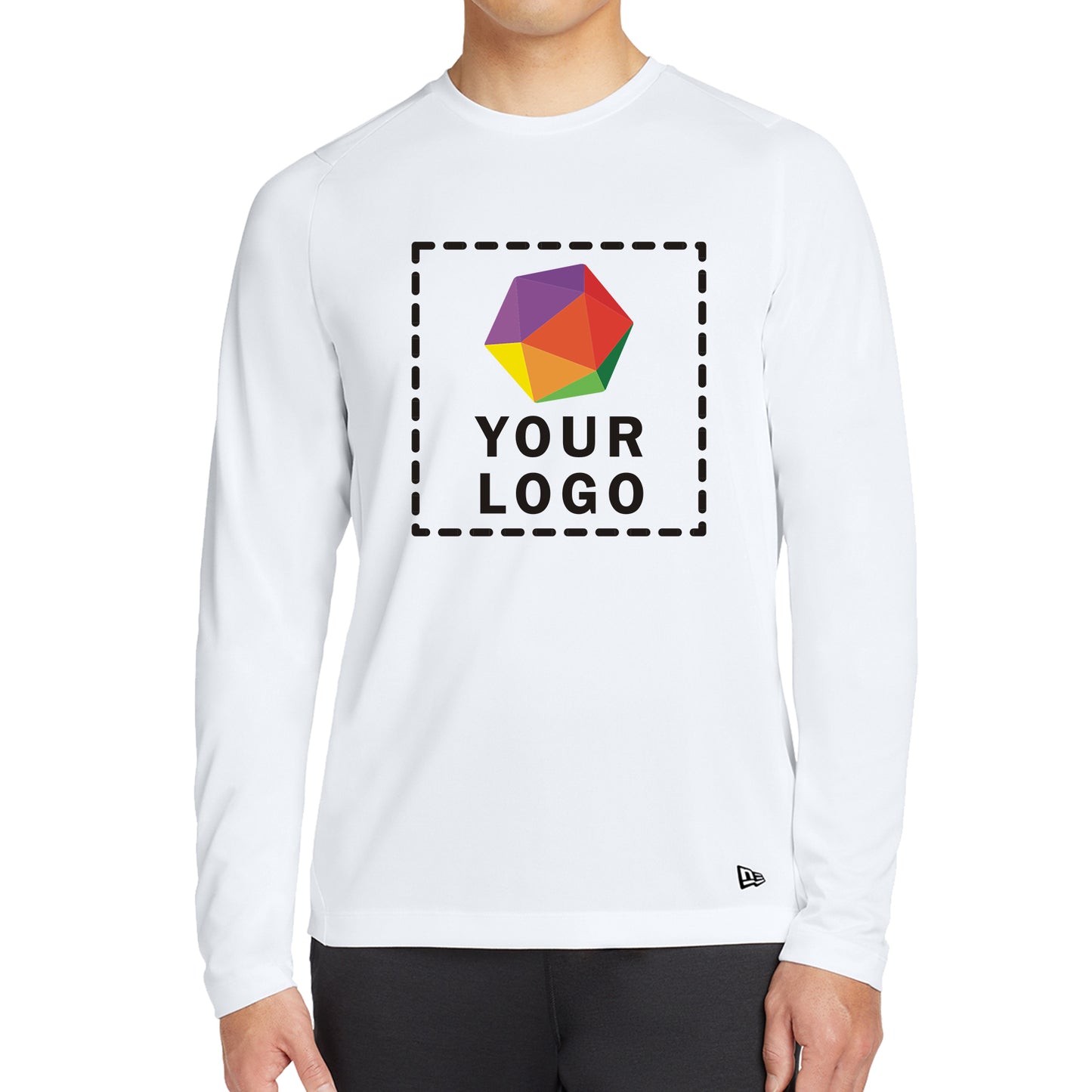 New Era® Series Custom Printed Performance Long Sleeve Crew Tee - NEA201