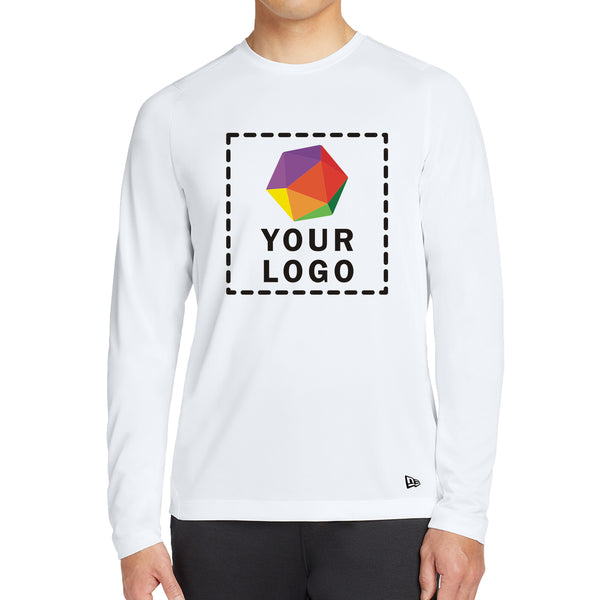 New Era® Series Custom Printed Performance Long Sleeve Crew Tee - NEA201