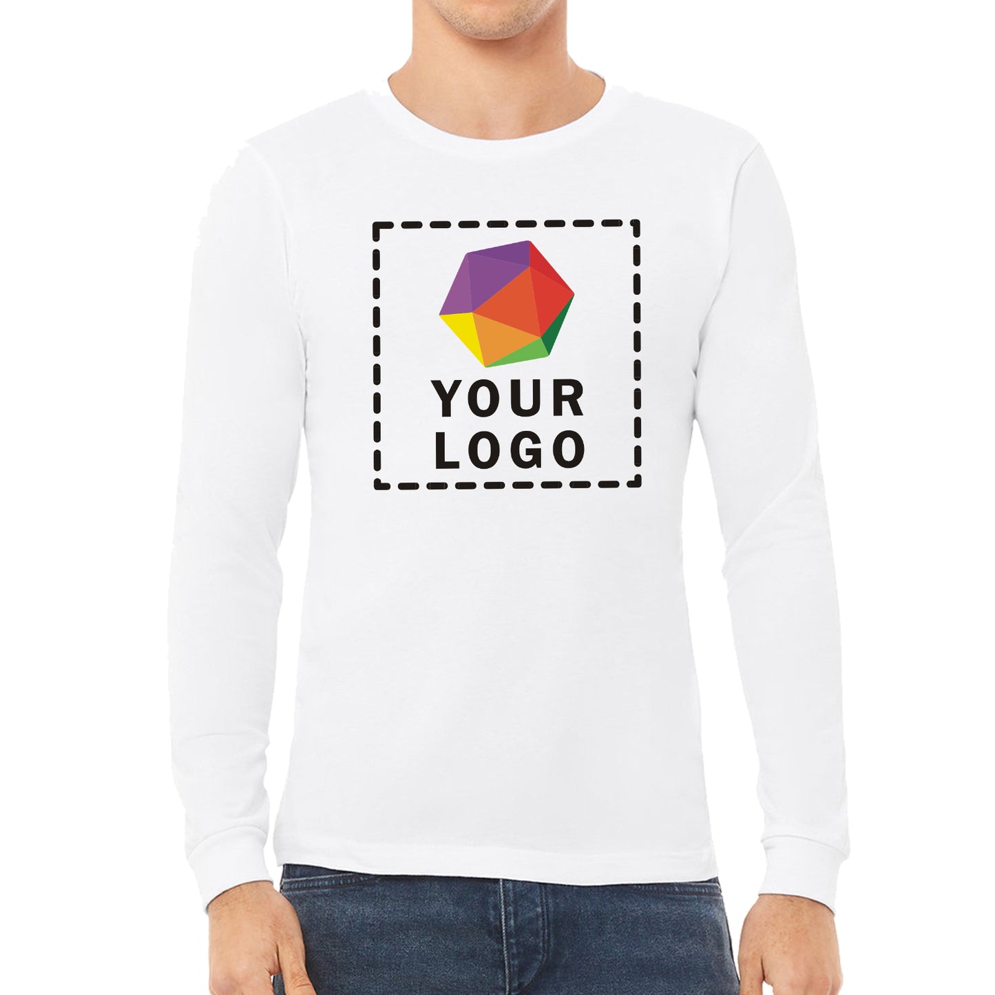 Bella + Canvas Custom Printed Unisex Jersey Long-Sleeve T-Shirt - 3501