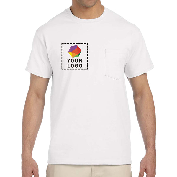 Gildan Custom Printed Adult Ultra Cotton®Pocket T-Shirt - G2300