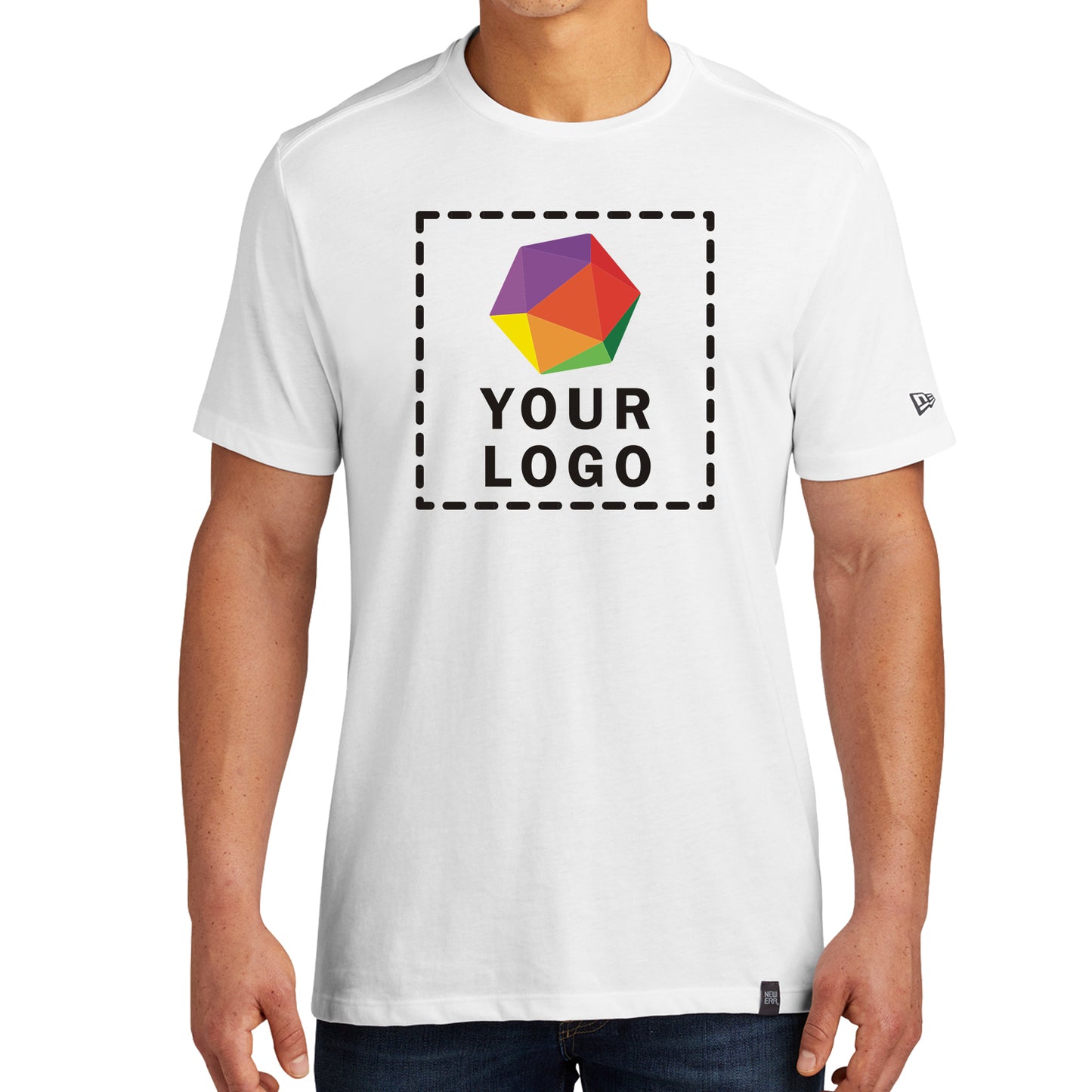 New Era® Custom Printed Heritage Blend Crew Tee - NEA100