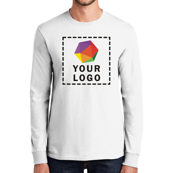 Port & Company® Custom Printed Long Sleeve Essential Tee - PC61LS