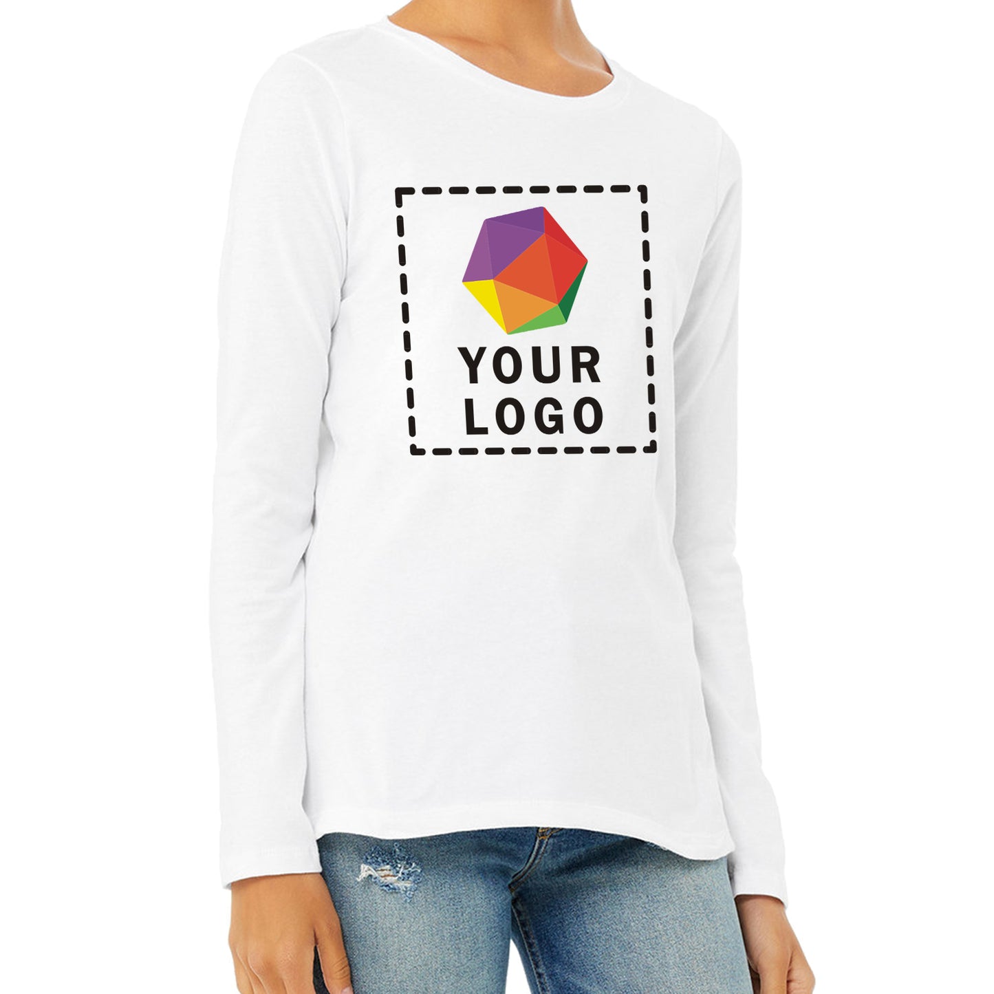 Bella + Canvas Custom Printed Ladies Jersey Long-Sleeve T-Shirt - B6500