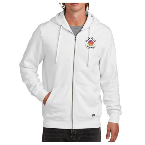 New Era® Custom Embroidered Comeback Fleece Full-Zip Hoodie - NEA551