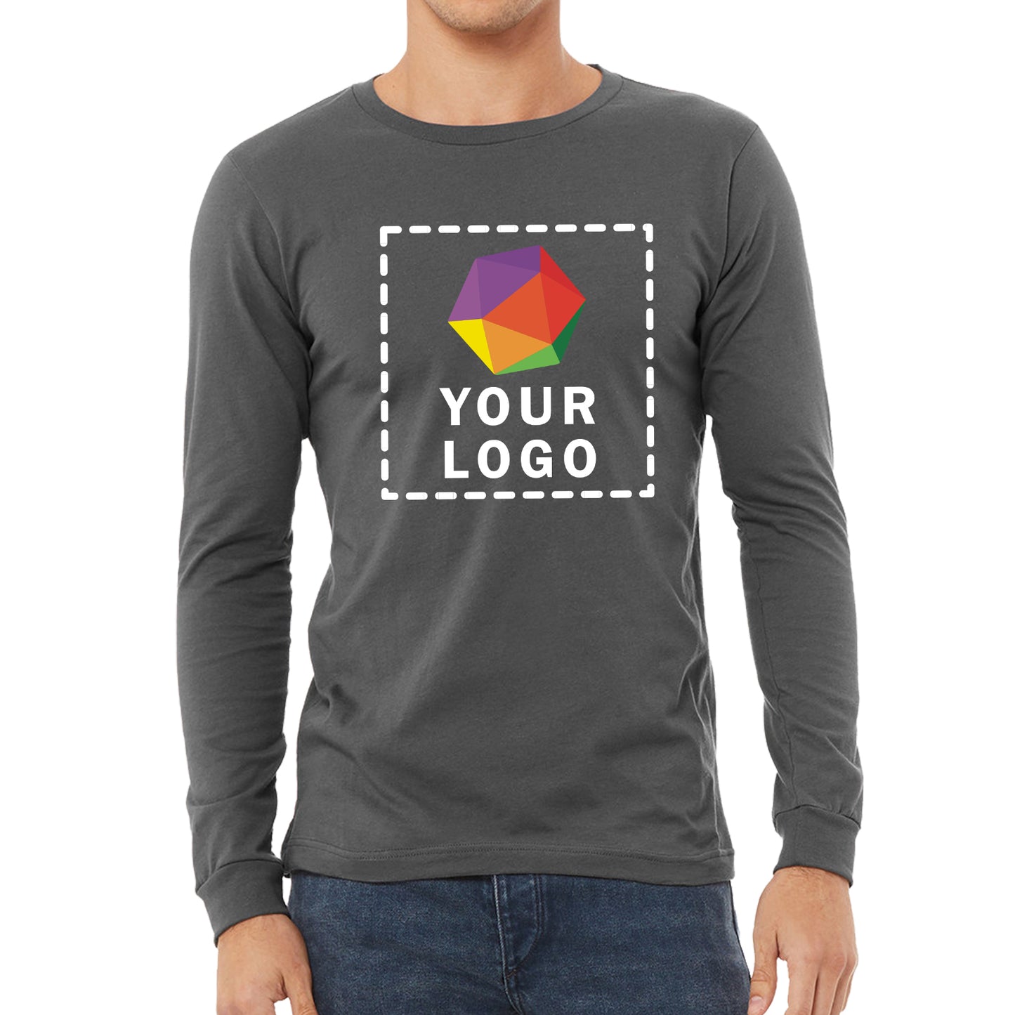 Bella + Canvas Custom Printed Unisex Jersey Long-Sleeve T-Shirt - 3501