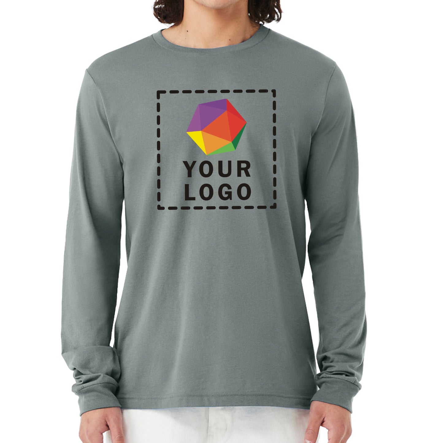 Bella + Canvas Custom Printed Unisex Jersey Long-Sleeve T-Shirt - 3501