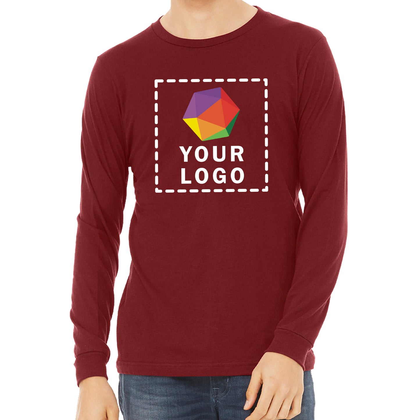 Bella + Canvas Custom Printed Unisex Jersey Long-Sleeve T-Shirt - 3501