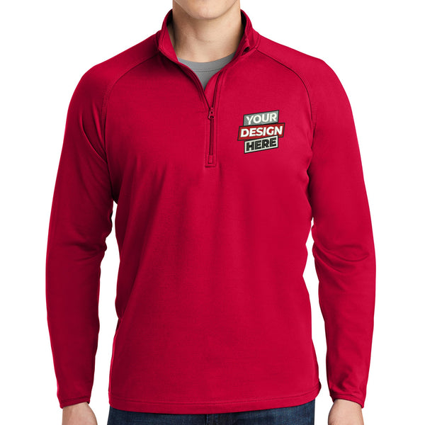 Sport-Tek® Sport-Wick® Stretch 1/4-Zip Pullover: Custom Embroidered Quarter Zip - ST850