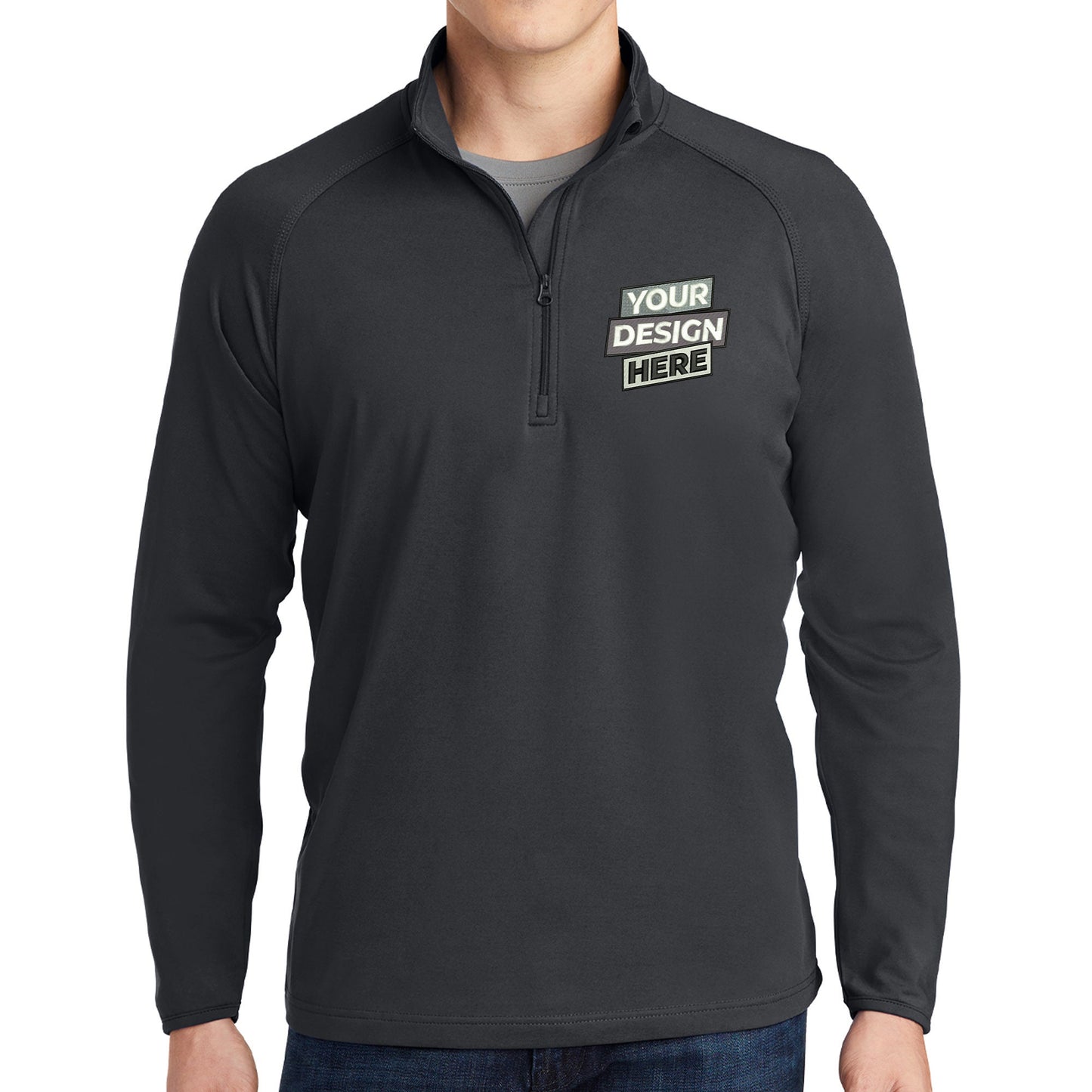Sport-Tek® Sport-Wick® Stretch 1/4-Zip Pullover: Custom Embroidered Quarter Zip - ST850