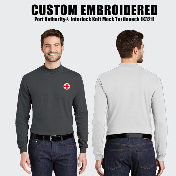 Port Authority® Custom Embroidered Interlock Knit Mock Turtleneck - K321